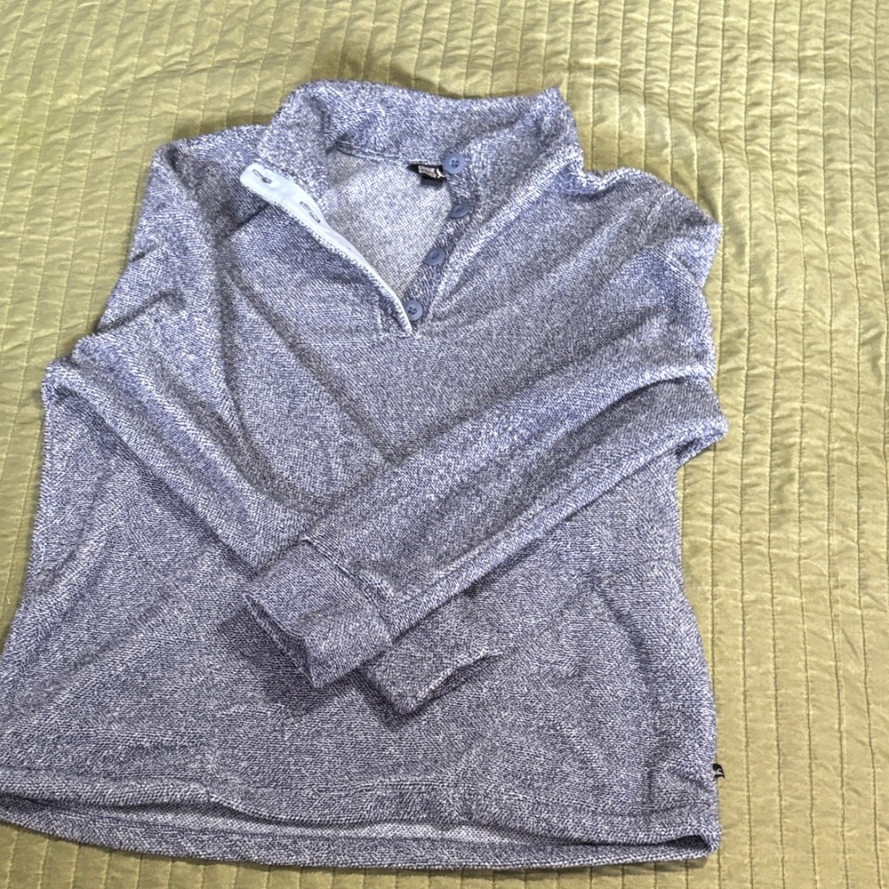 Eddie Bauer Heather Blue Quarter-Zip Pullover
